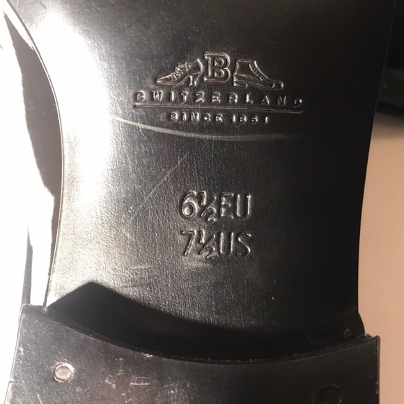 “New” Bally’s Black Patent Leather Laceups Sz-7.5